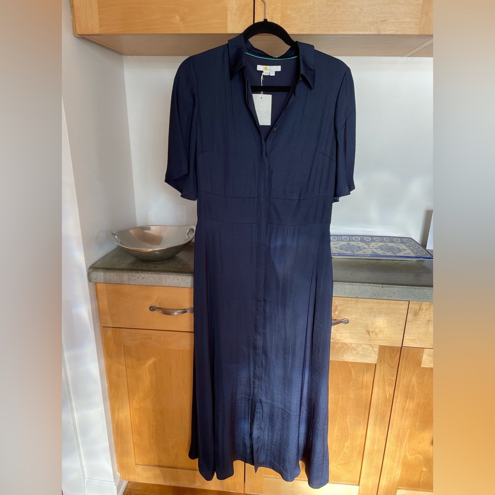 Boden silk fabric shirt dress size 6